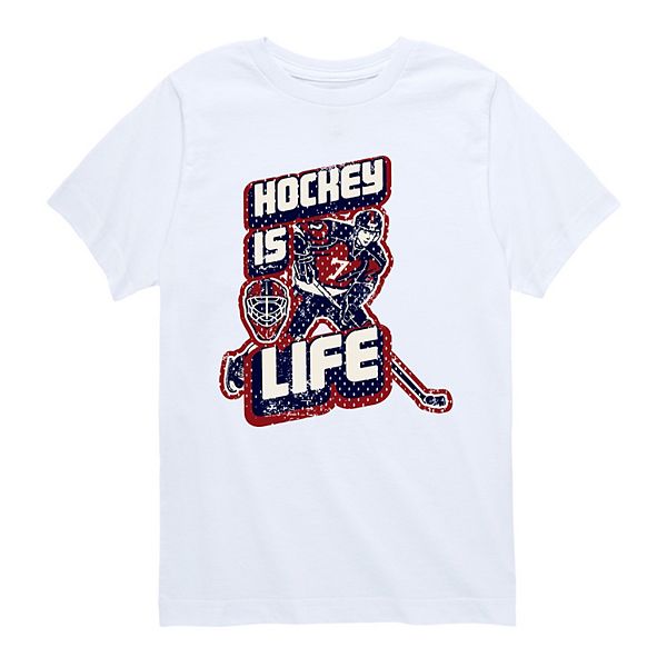 

Футболка с принтом hockey is life для мальчиков 8-20 Licensed Character, White