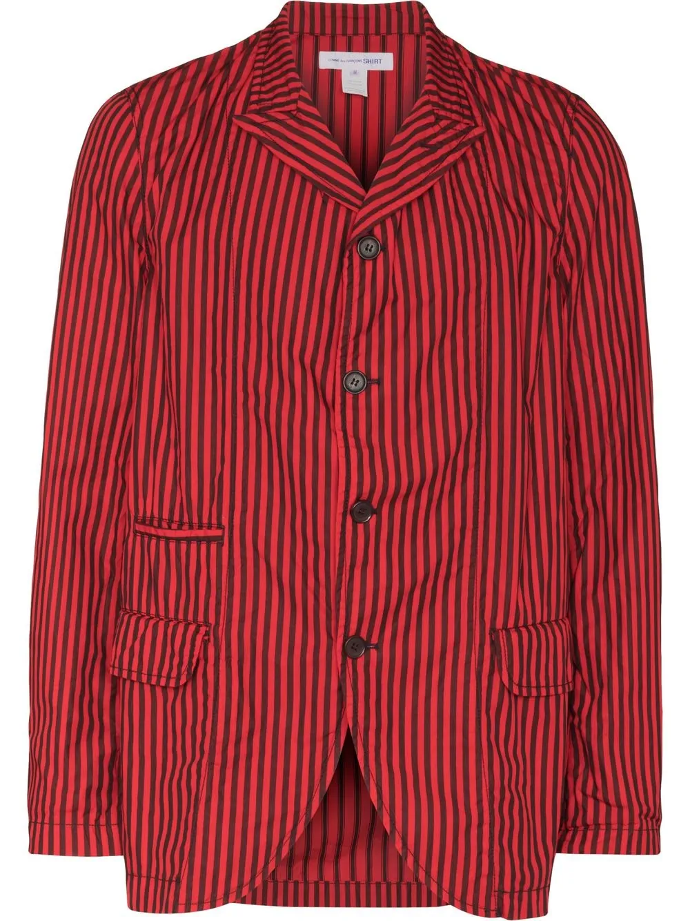 

Однобортный пиджак в полоску Comme Des Garçons Shirt, красный