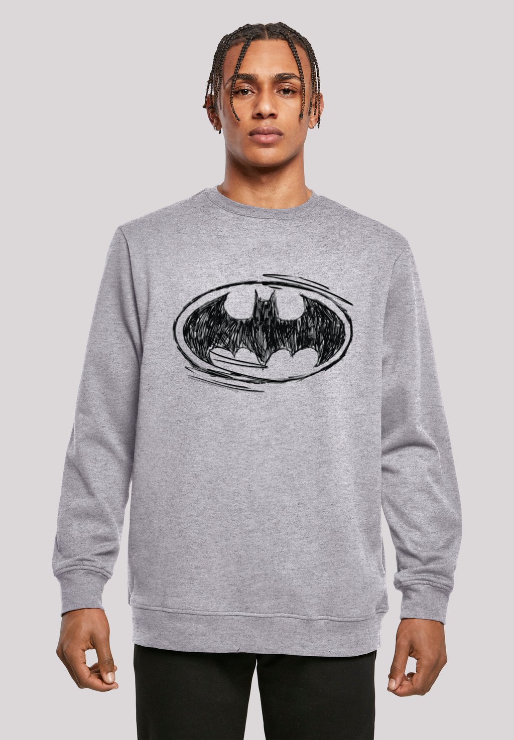 

Толстовка Dc Comics Batman Sketch Logo Superheld F4NT4STIC, цвет heather grey