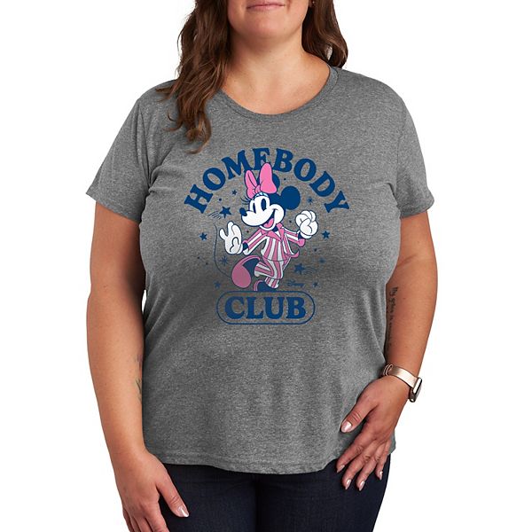 

Футболка Minnie Mouse Homebody Club plus size Disney, Heather Gray