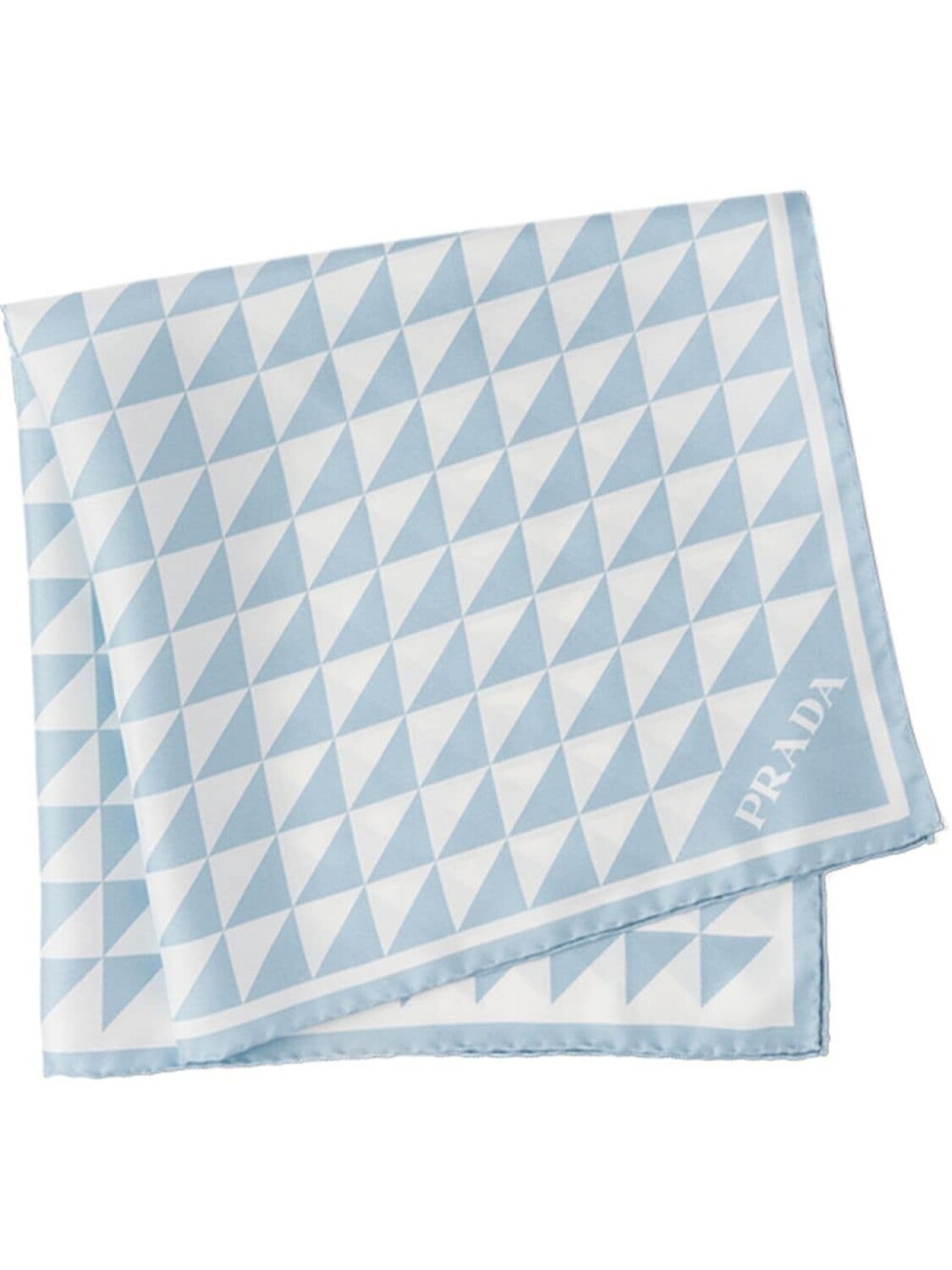 

Prada твиловый шарф с принтом, синий