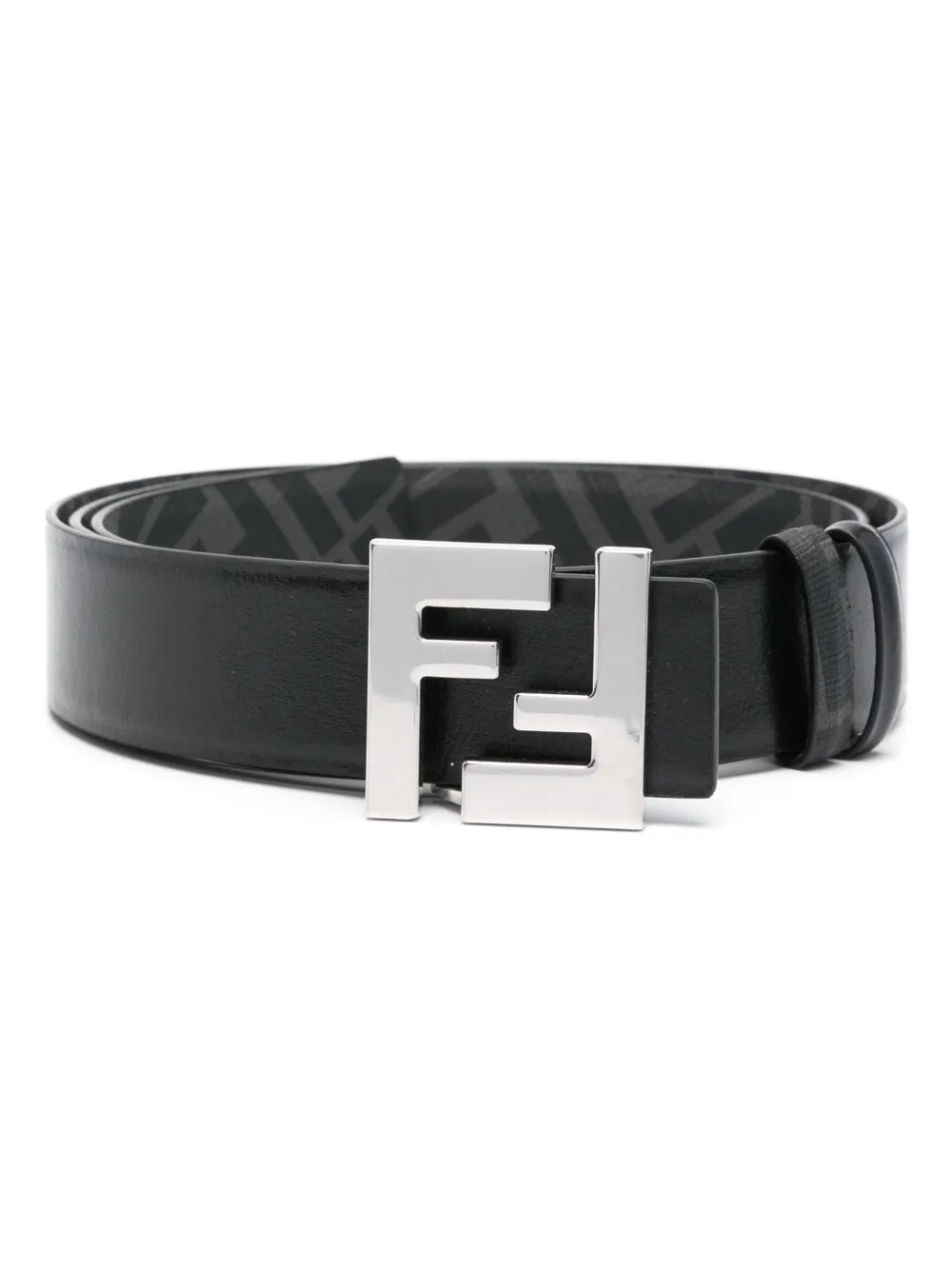 

Ремень с логотипом FF FENDI, черный