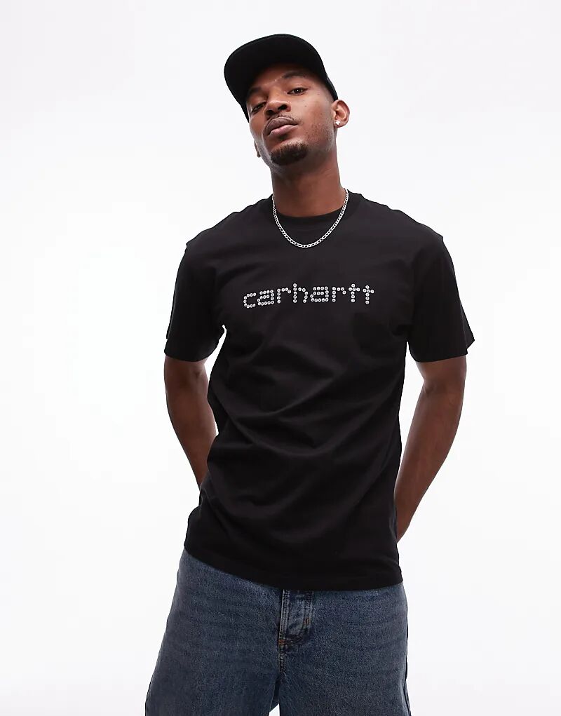 

Футболка с коротким рукавом и заклепками черного цвета Carhartt WIP