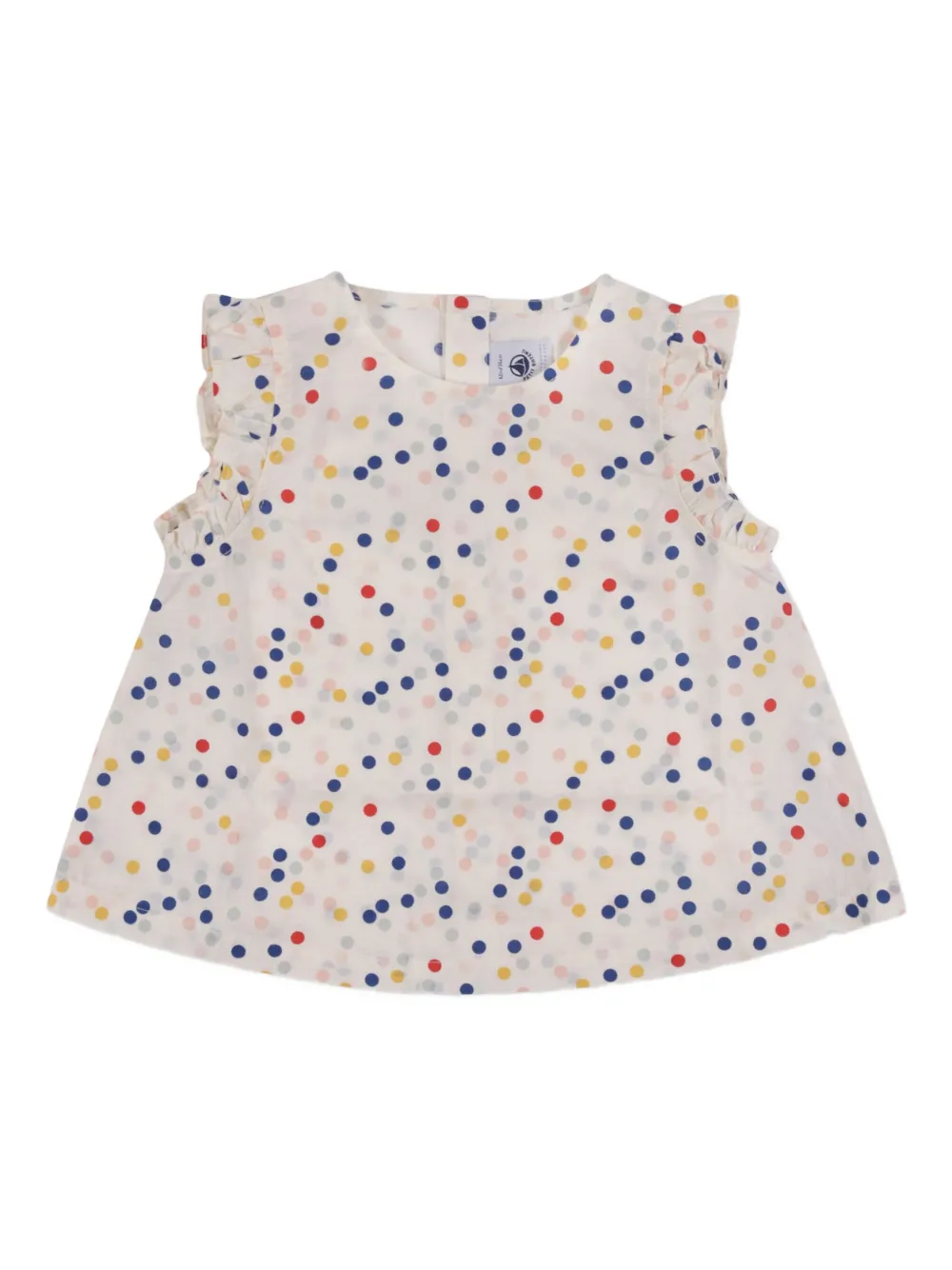 

Топ в горошек с оборками Petit Bateau, нейтральный