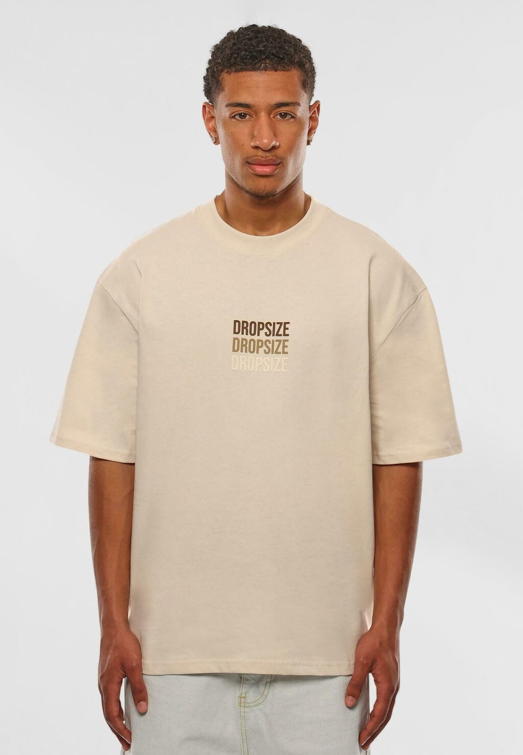 

Футболка с принтом HEAVY OVERSIZE STAPLE LOGO Dropsize, белый