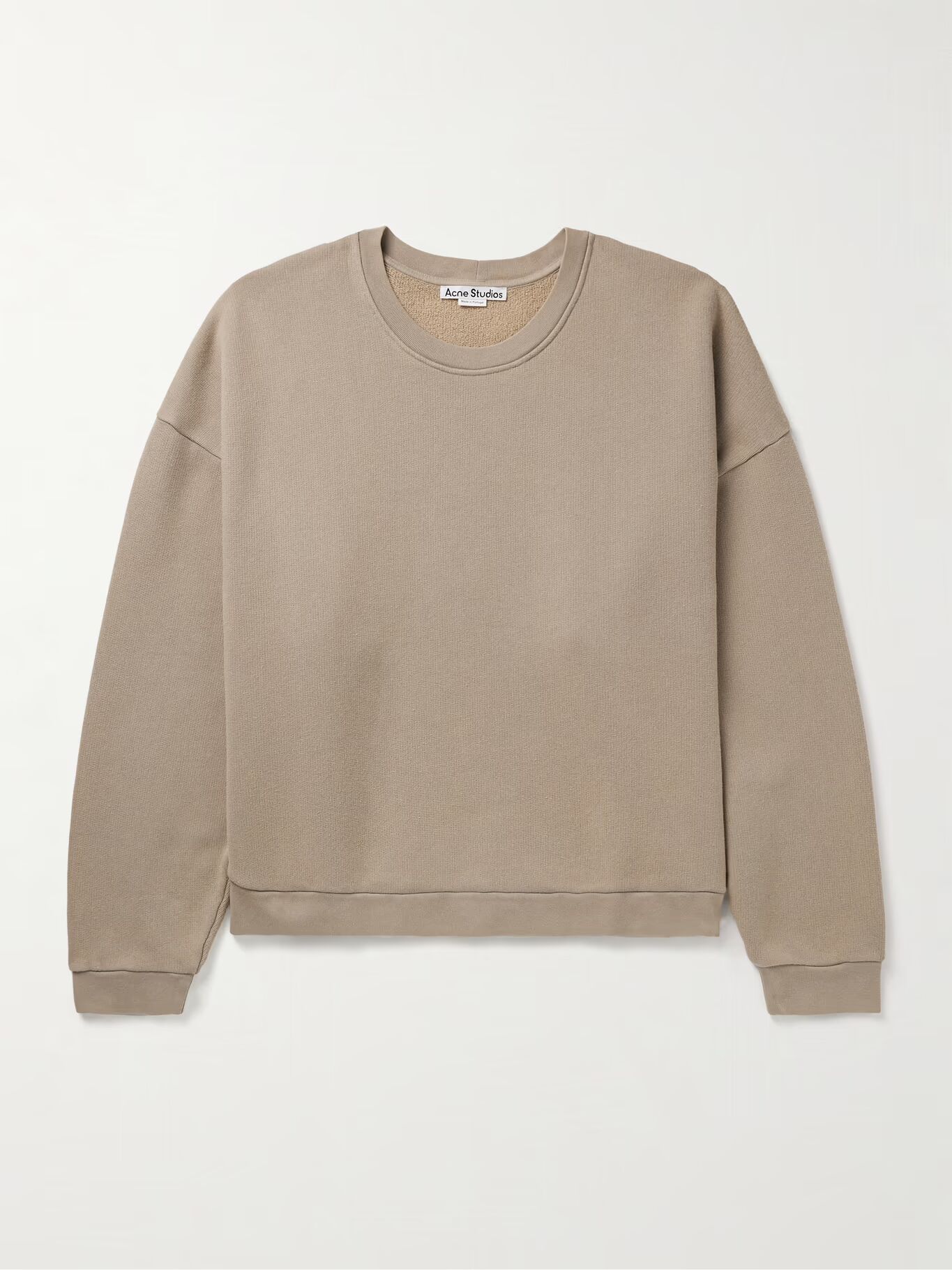 

Толстовка Fester U из хлопкового джерси, окрашенная в готовом виде ACNE STUDIOS, песочный