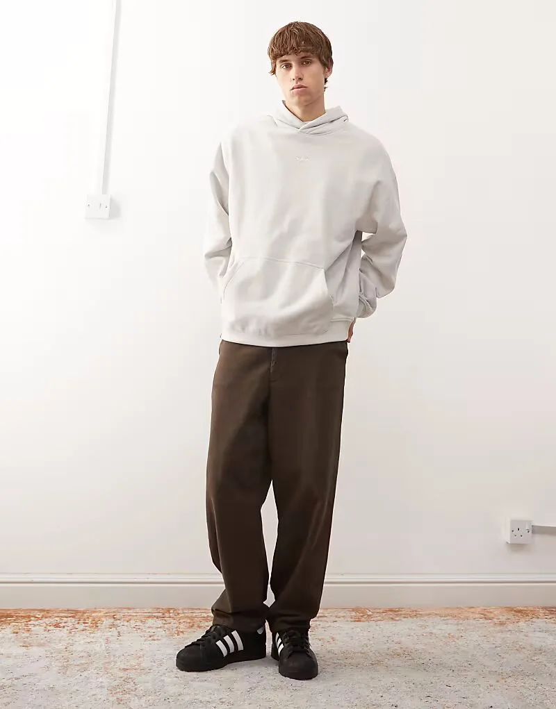 Худи Adidas Originals Premium Essentials светло-серого цвета — фото 2