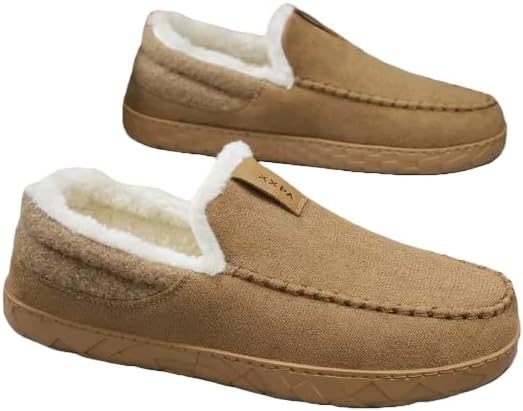 

Мужские мокасины с памятью формы для дома, теплые домашние тапочки для улицы и дома Hhhchpm, Camel