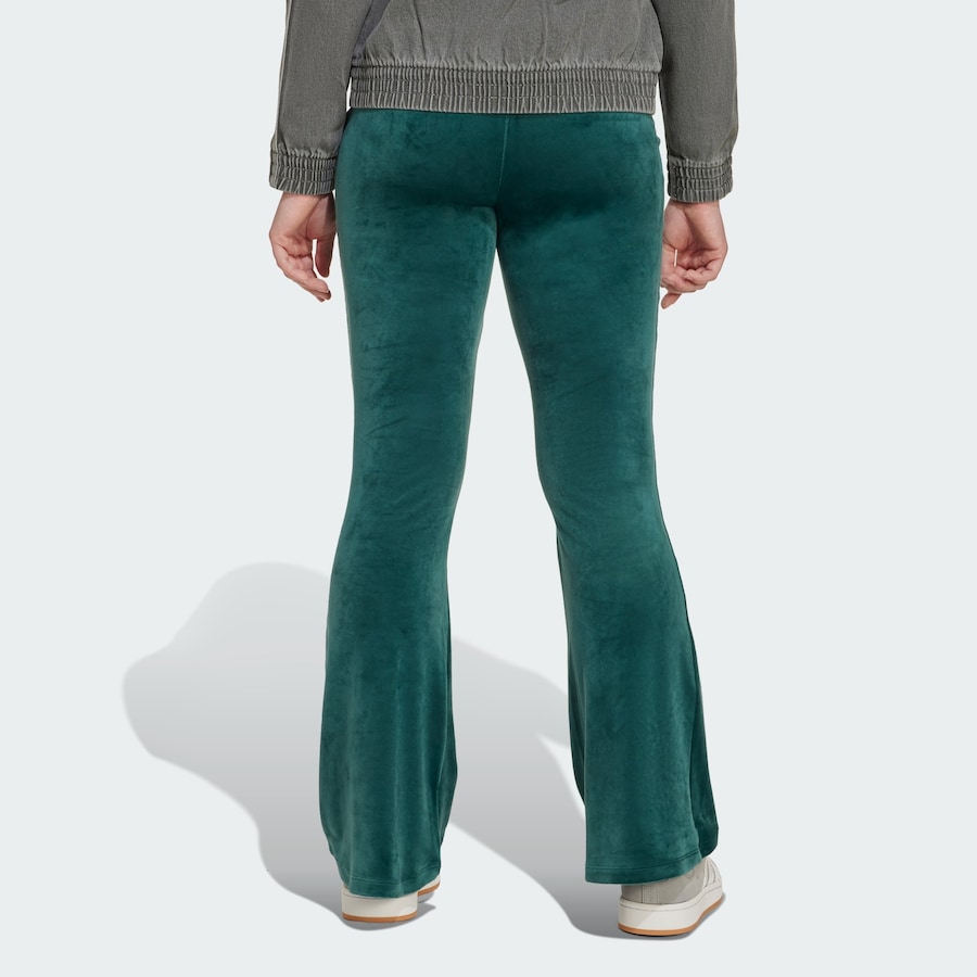 Расклешенные брюки ADIDAS ORIGINALS Velvet, темно-зеленый — фото 3