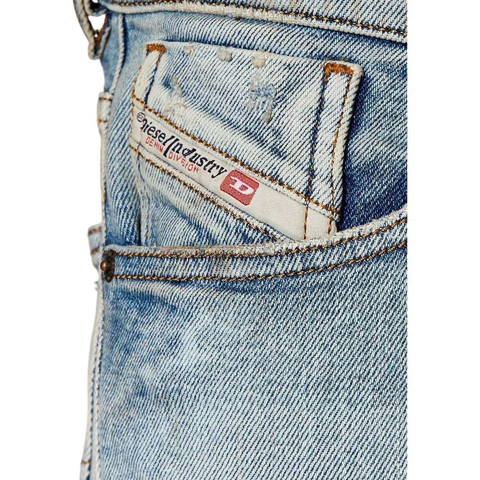 Джинсы мужские blue, moderate straight fit DIESEL — фото 3