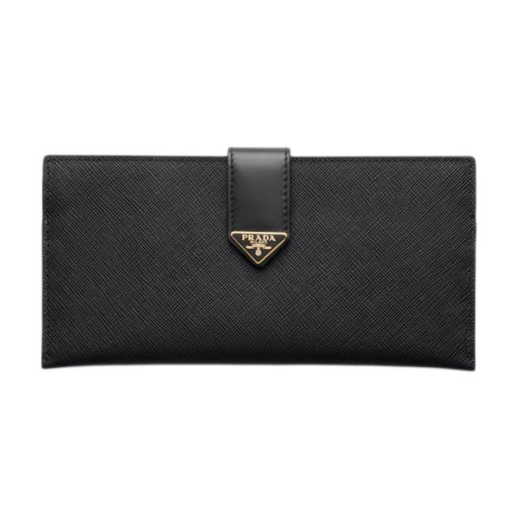 

PRADA Женский бумажник из коровьей кожи чёрный