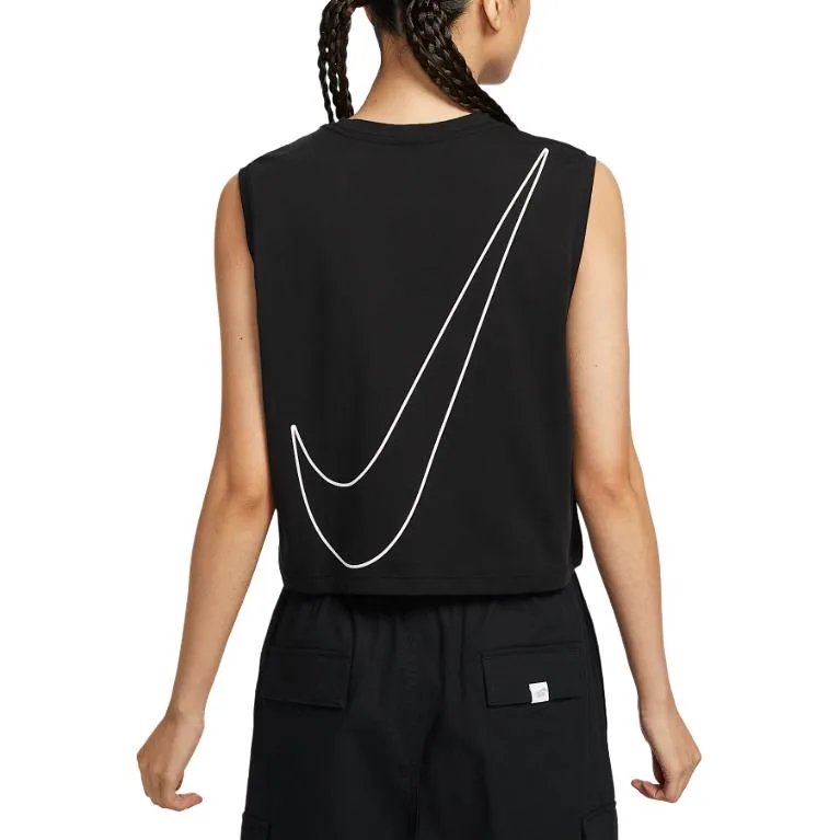 Nike Футболка Sportswear Club женская черная — фото 3