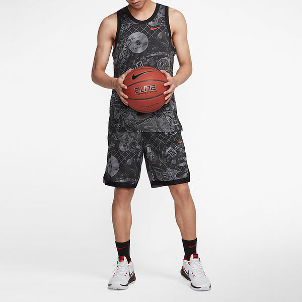 Спортивная футболка street graffiti basketball sports vest black Nike, черный — фото 3