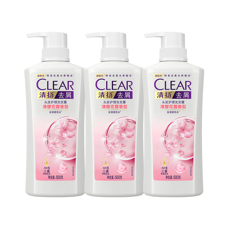 

Шампунь Cherry Blossom Hydrating Dandruff Treatment ароматический очищающий 500г/500г*2/500г*3/750мл CLEAR