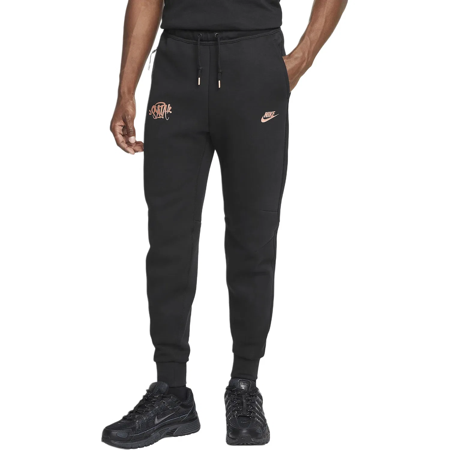 Спортивные джоггеры Nike Tech Fleece x Central Cee Black/Metal Red Bronze
