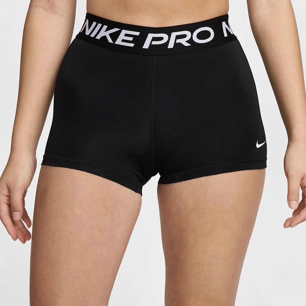 Женские шорты Pro 3 дюйма чёрно-белого цвета от Nike