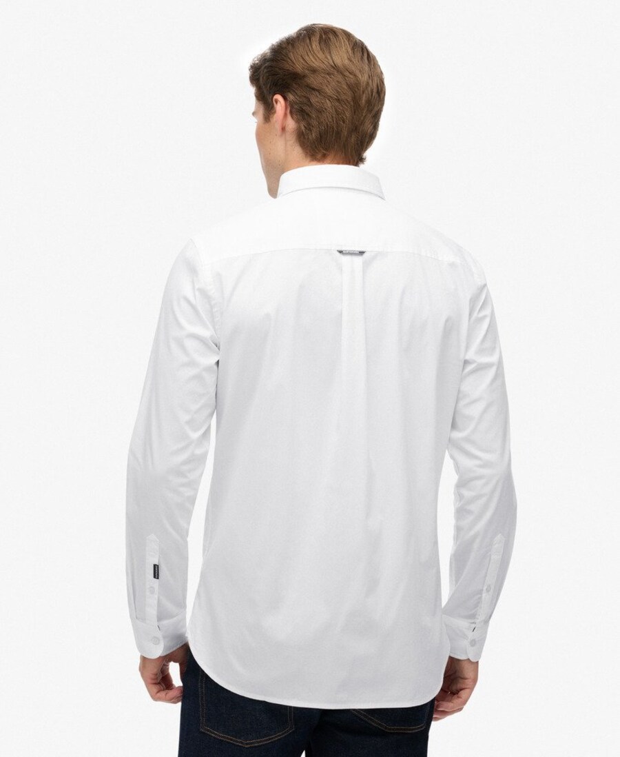 Рубашка на пуговицах классического кроя Superdry Essentials Lite, белый — фото 4