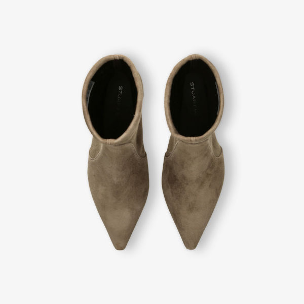 Сапоги на каблуке Stuart Weitzman Naomi из замши, коричневый — фото 2