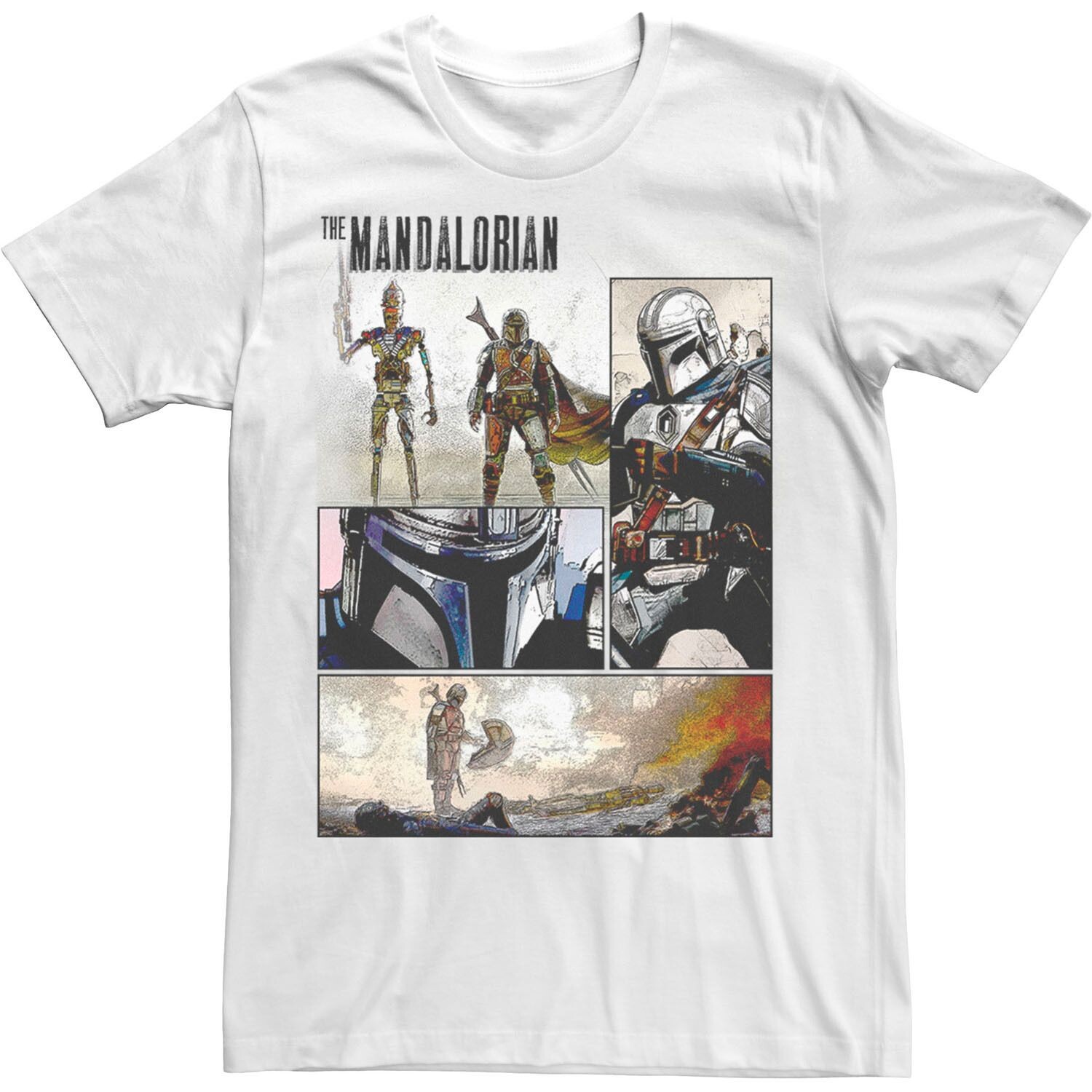 

Мужская футболка Manalorian с изображением комиксов «Звездные войны» Licensed Character