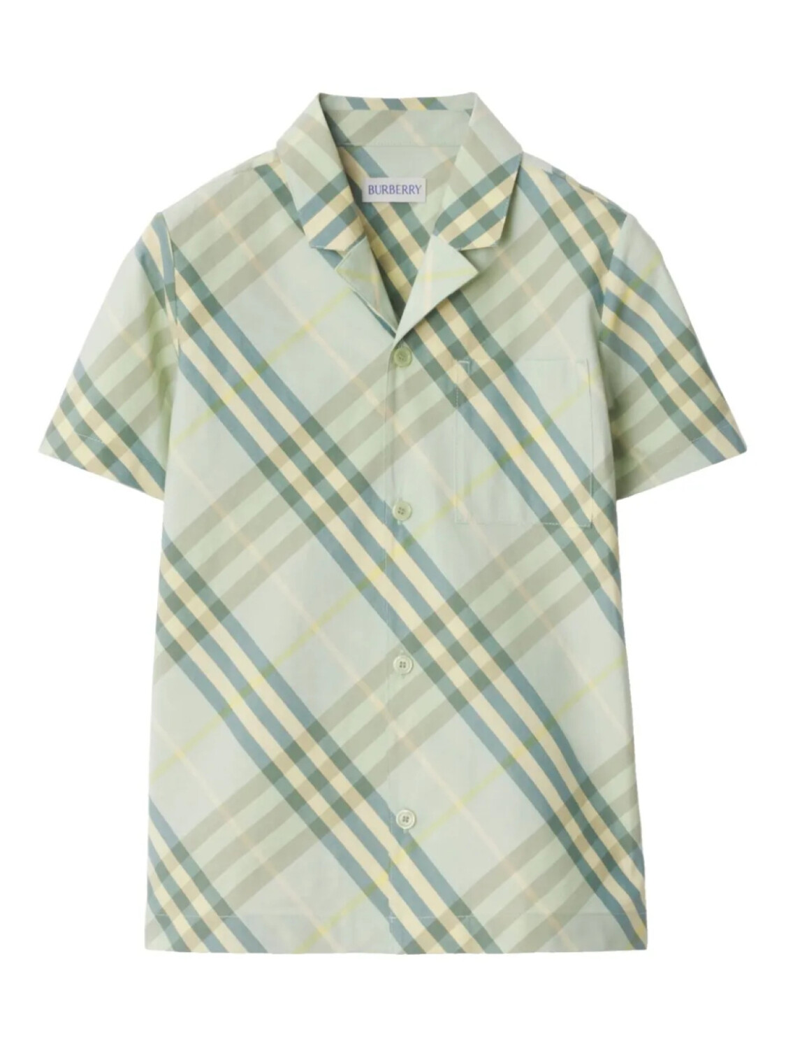 

Рубашка в клетку Burberry Kids, зеленый