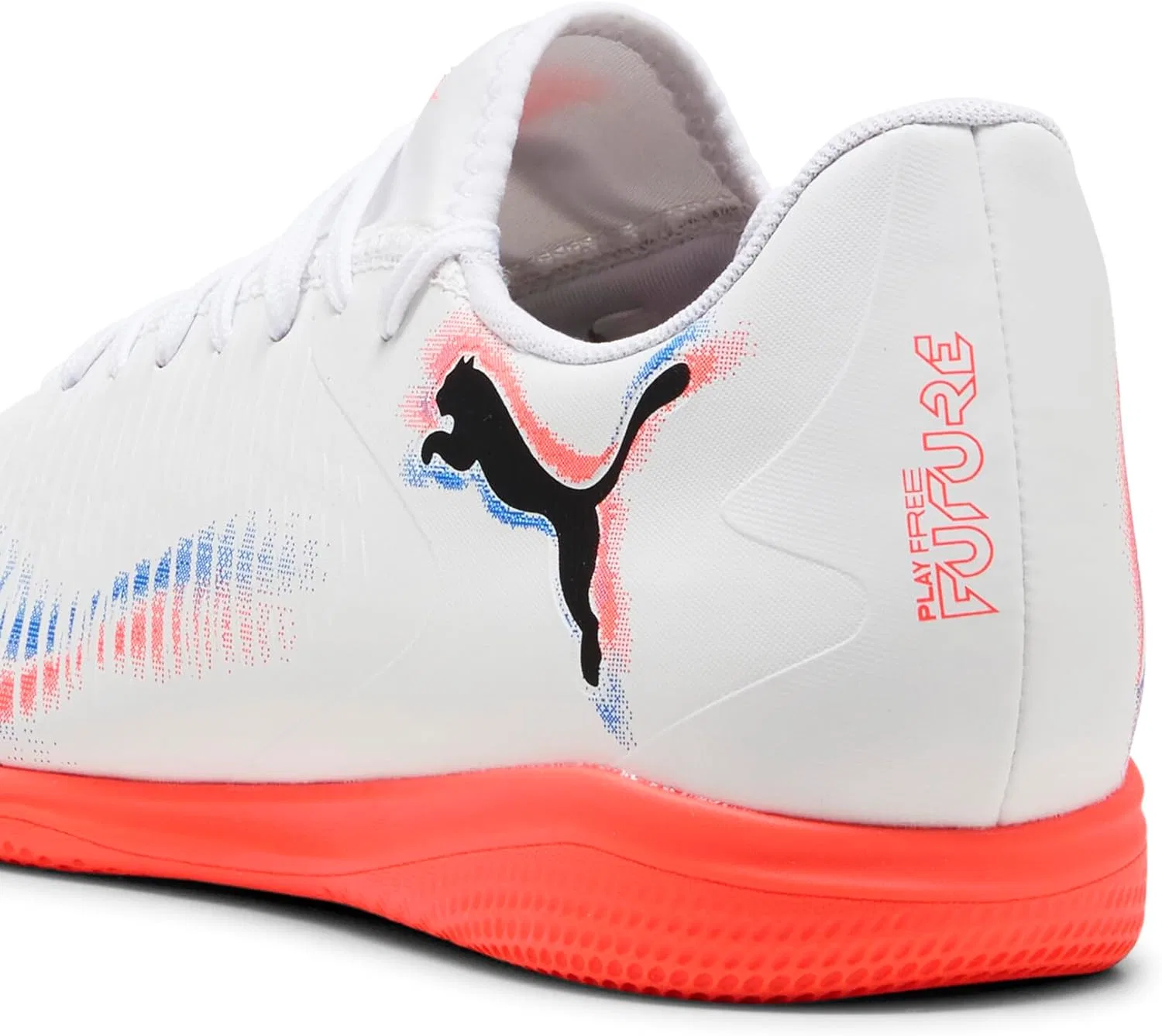 Мужские кроссовки PUMA Future Play для игры в помещении, White Black Luminous Red Ah25 — фото 3