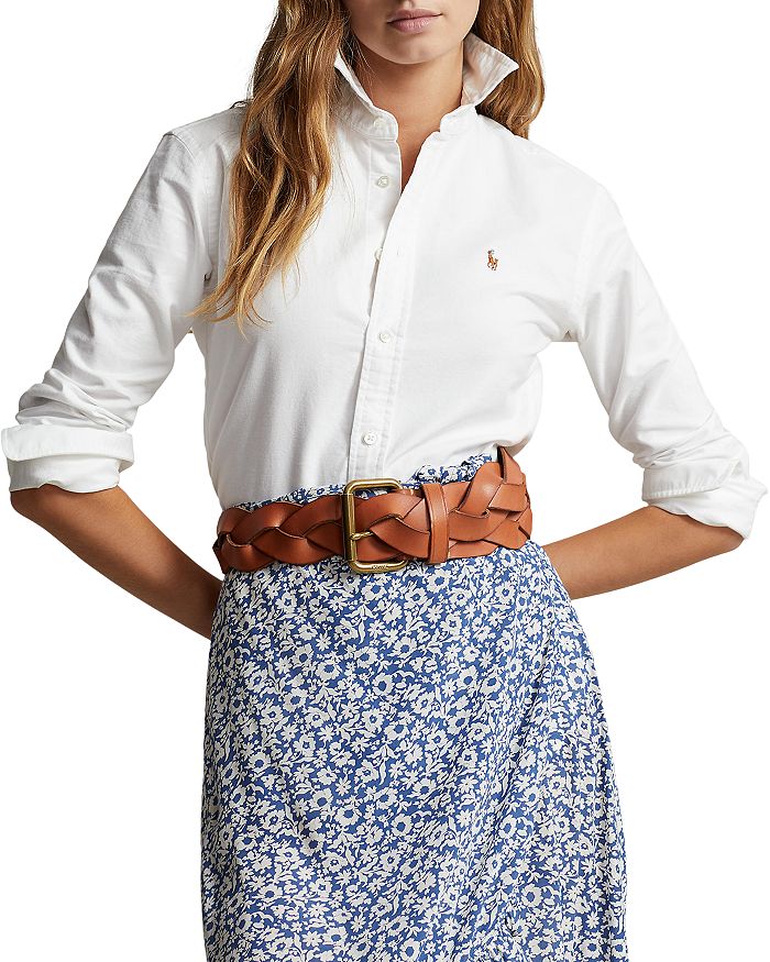 

Рубашка Оксфорд приталенная Ralph Lauren, белый