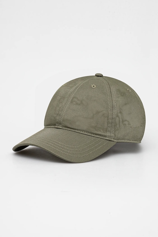 

Хлопковая кепка с козырьком Lacoste, зеленый