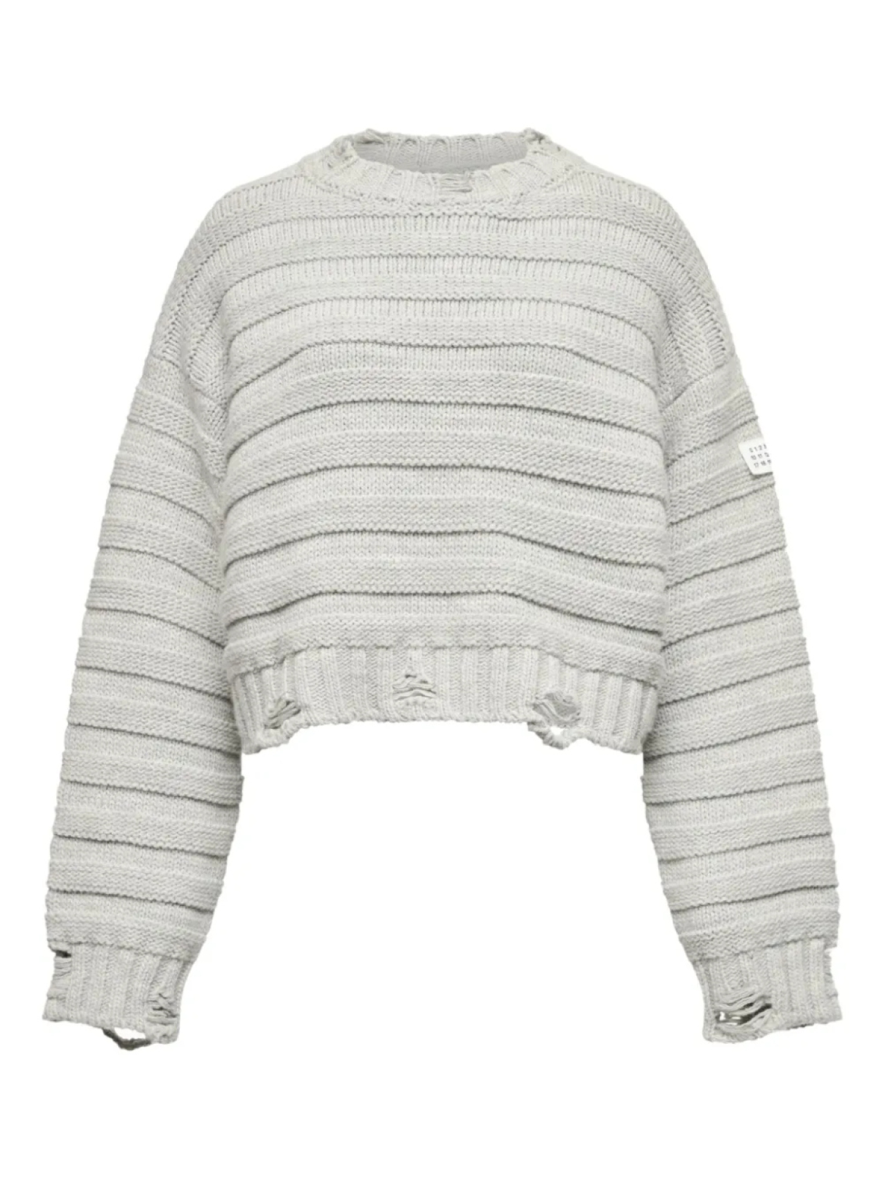 

Свитер с круглым вырезом MM6 Maison Margiela, серый