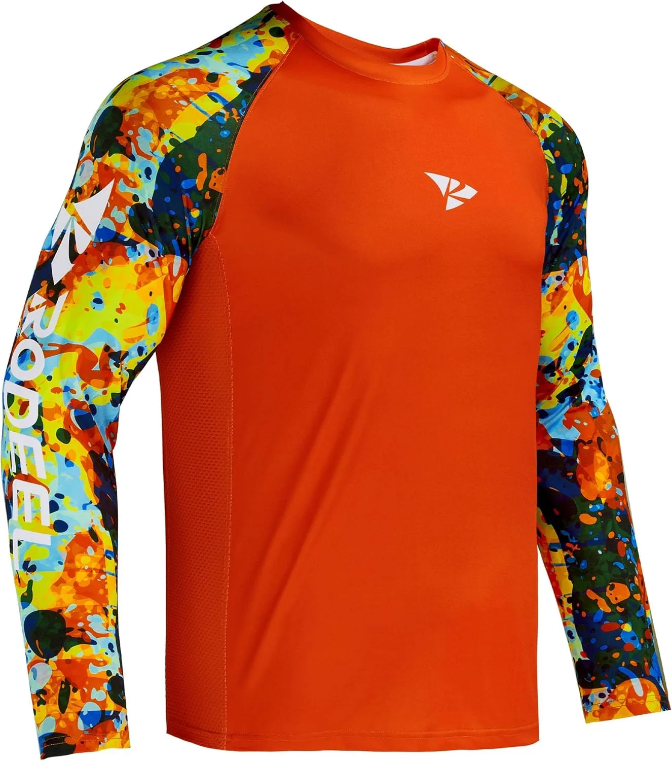 

Rodeel мужская футболка для рыбалки с длинным рукавом, свободный крой, UPF 50