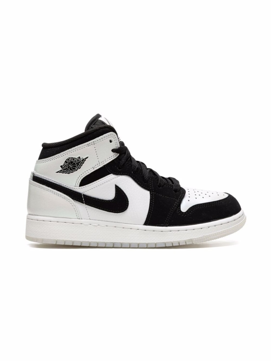Кроссовки Air Jordan 1 Mid SE Diamond Shorts Jordan Kids, белый — фото 2
