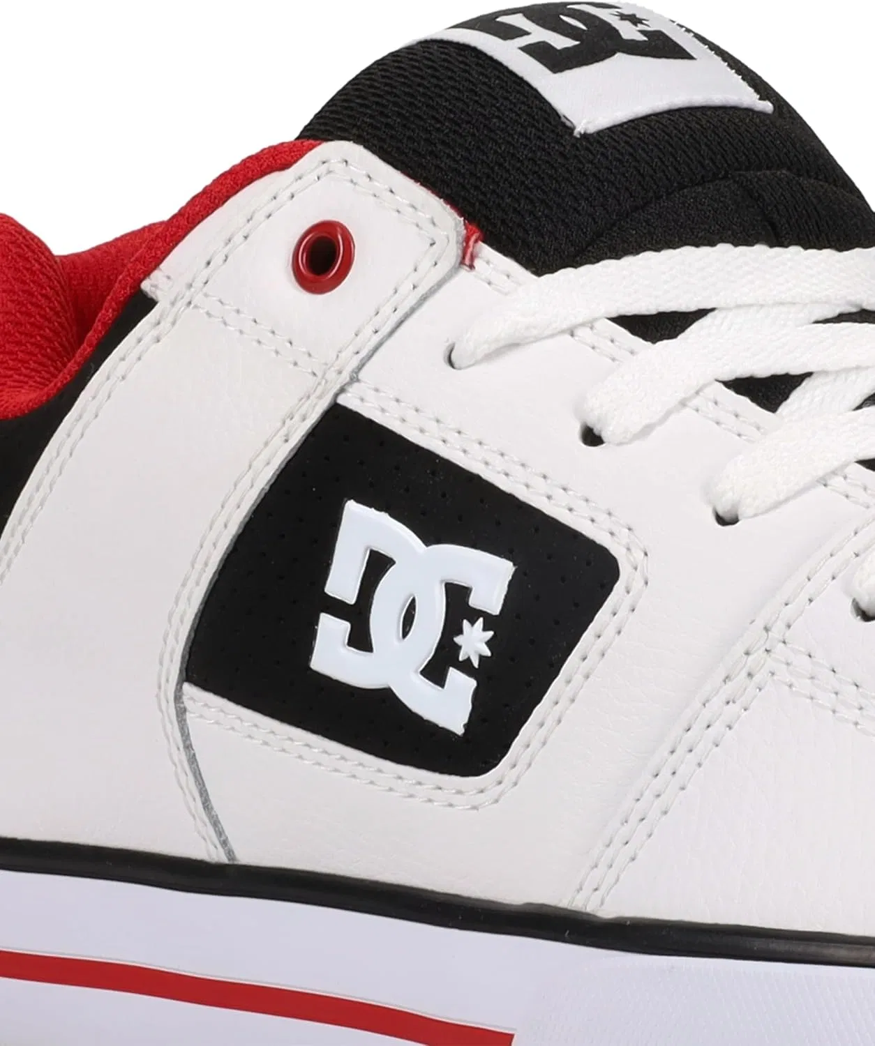 Мужские скейтбордистские кроссовки DC Pure, White Black Red — фото 2