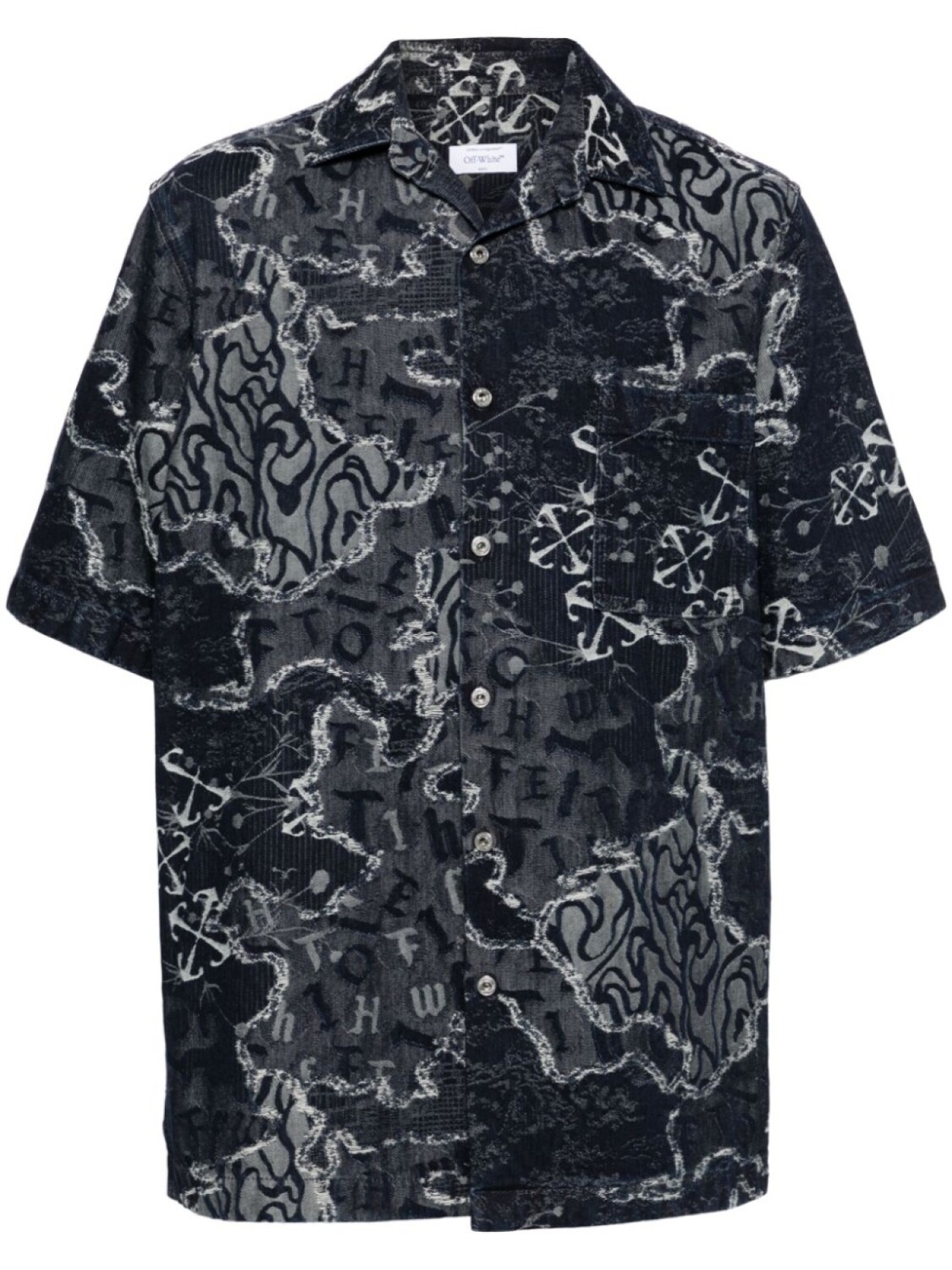

Off-White рубашка Camo, синий