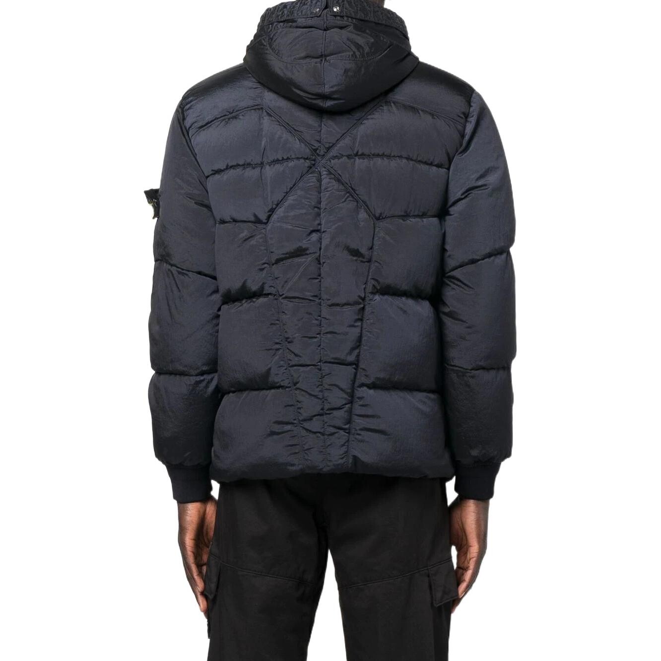 Пуховик мужской темно-синий Stone Island, темно-синий — фото 3