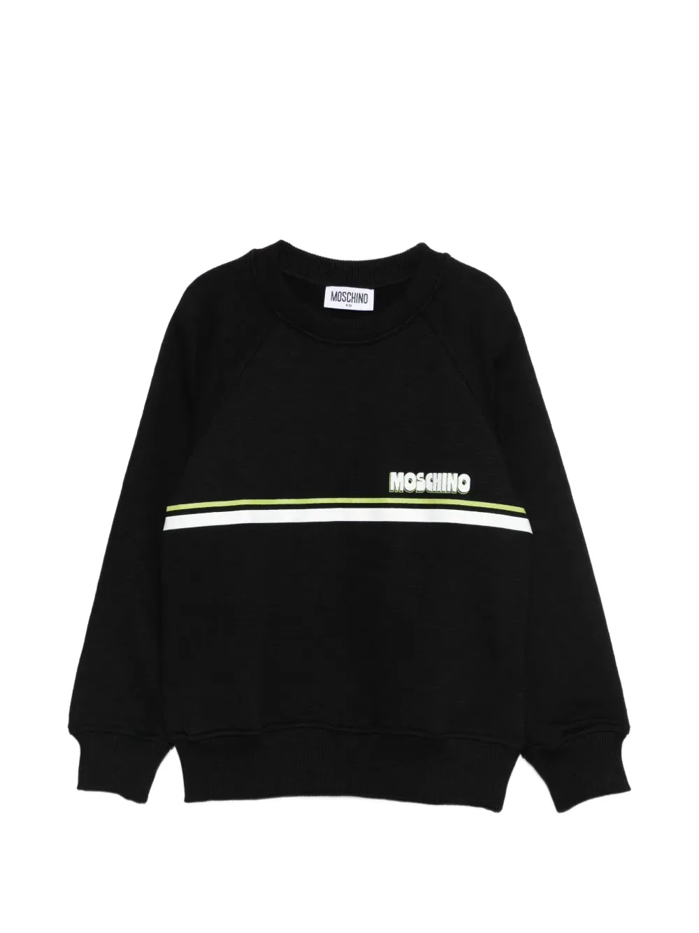 

Толстовка в полоску Moschino Kids, черный