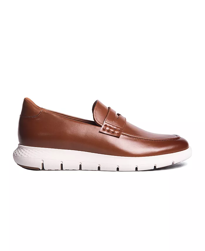 Мужские лоферы Douglas Street с технологией Hands-Free Slip On, облегченные, из кожи, в стиле пенни-лоферов Marc Joseph New York, коричневый — фото 4