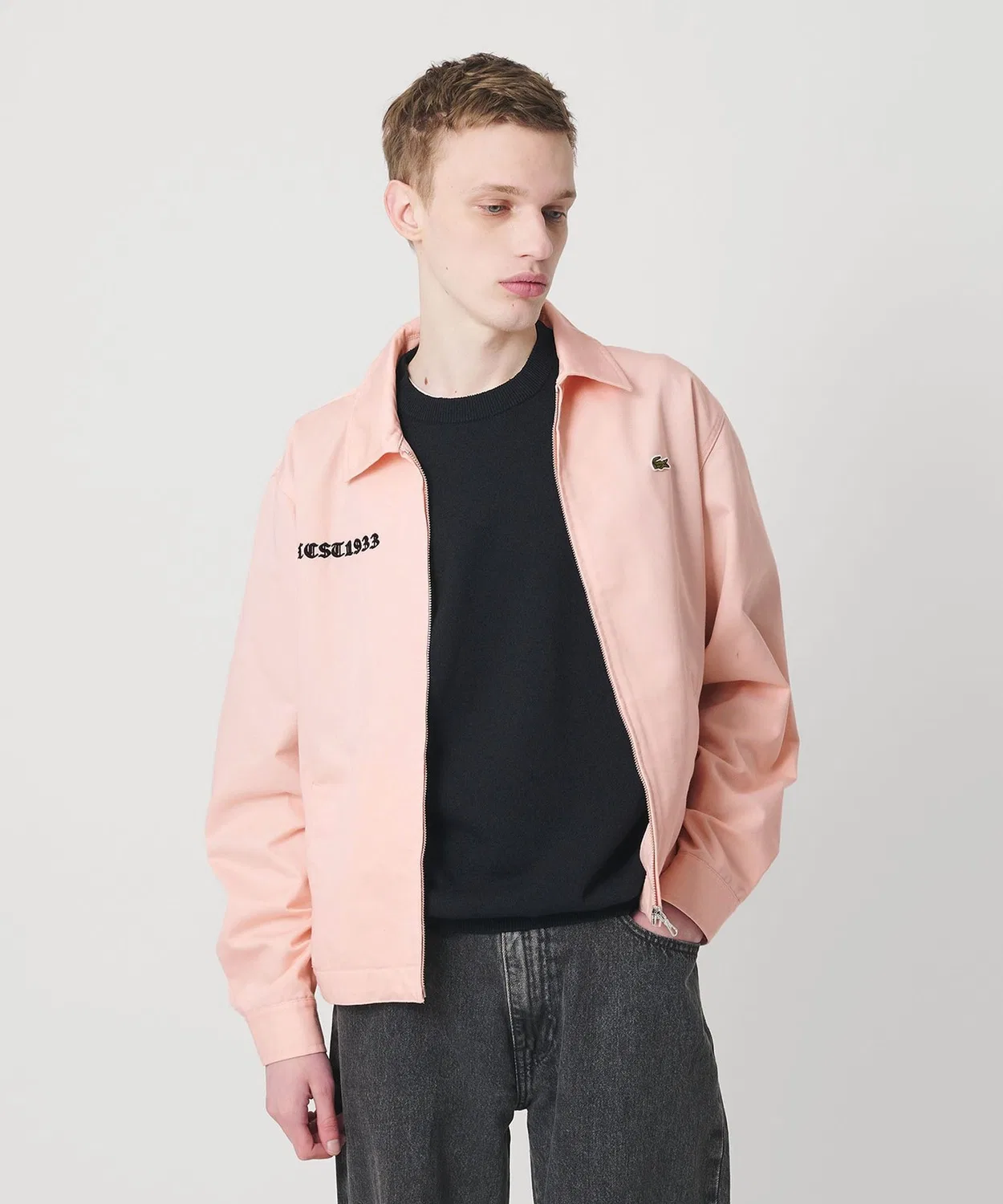 Куртка LACOSTE for BEAUTY&YOUTH, полиэстер 65%, хлопок 35%, розовая