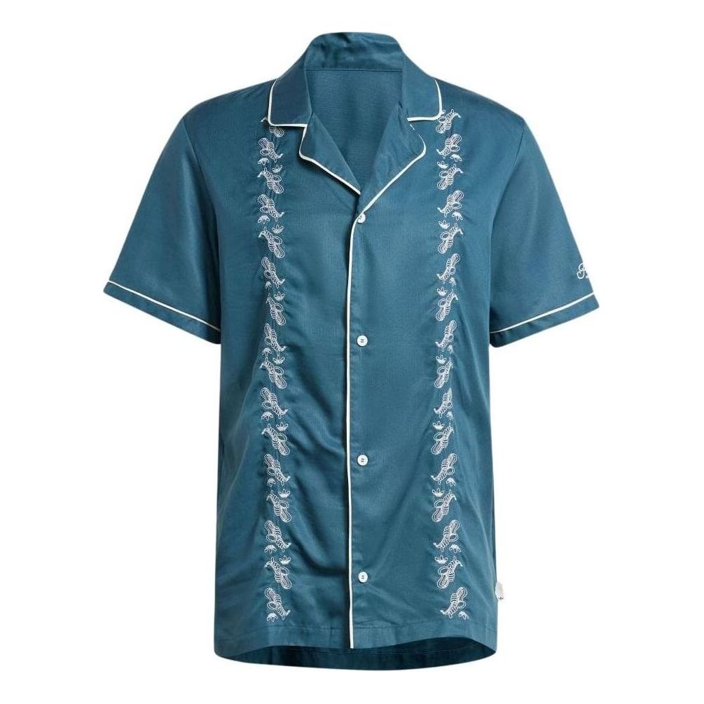 

Рубашка adidas Originals Leisure Bowling Shirt Asia Sizing 'Teal' IR8401, бирюзовый