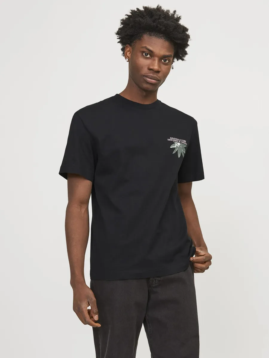 

Футболка Jack & Jones "JORTAMPA BACK TEE SS CREW NECK SN", черный