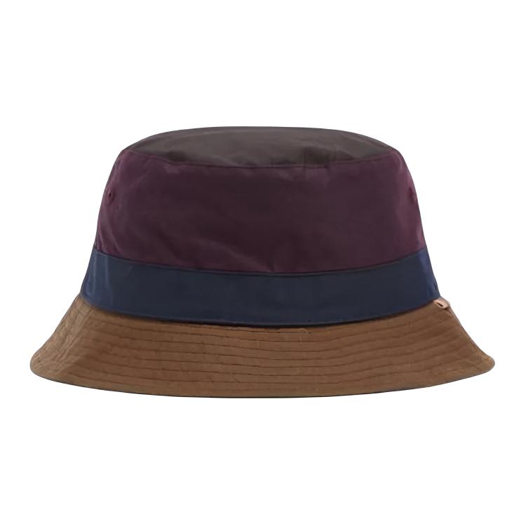 

Ковшовая шляпа X Paul Smith с панелями и аппликацией BARBOUR, темно-фиолетовый/коричневый