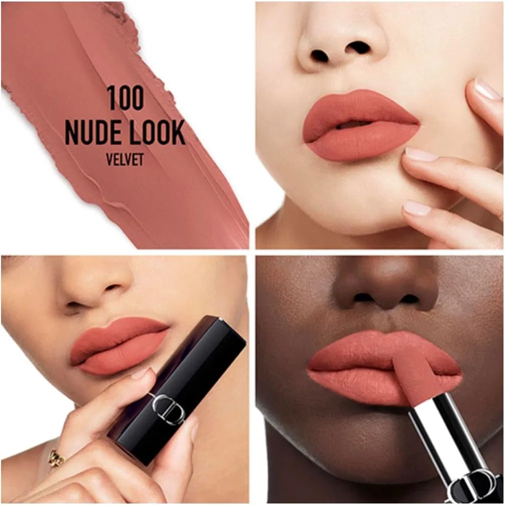 Губная помада кремовая Dior Rouge Dior Nude Velvet 3.5 г бежевый