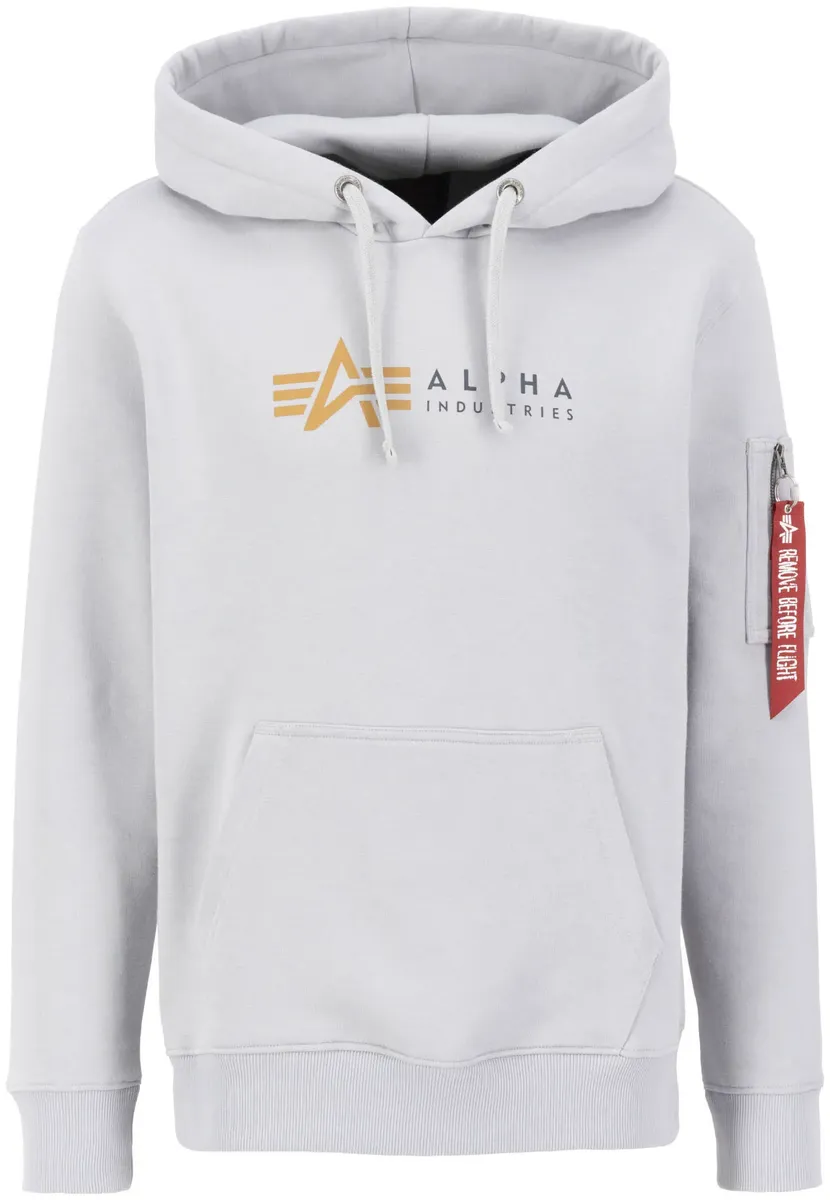 

Толстовка с капюшоном Alpha Industries "Alpha Label Hoody", серый