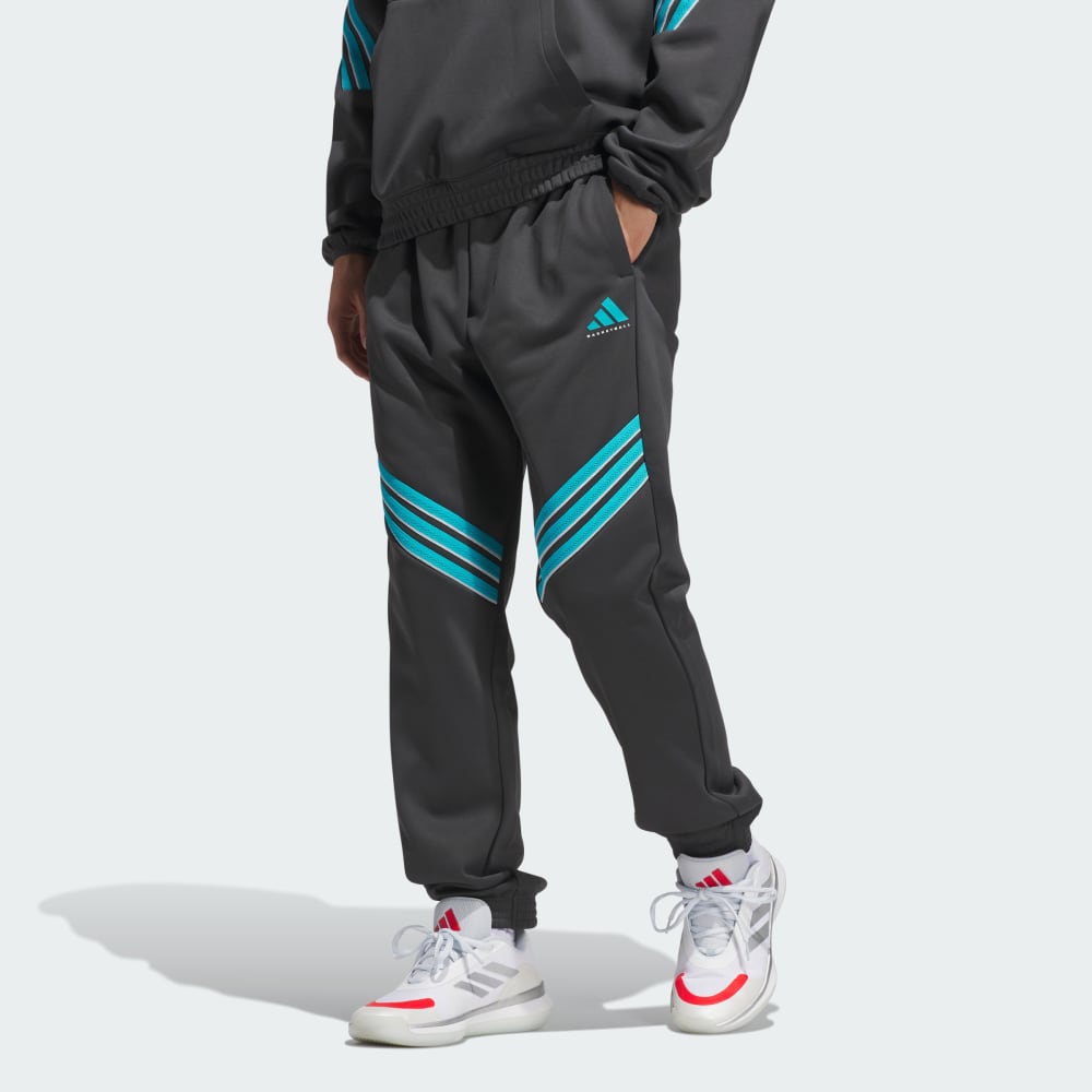 

Спортивные брюки Adidas Basketball Crazy Warm Fleece Pants, цвет Carbon/Lucid Cyan