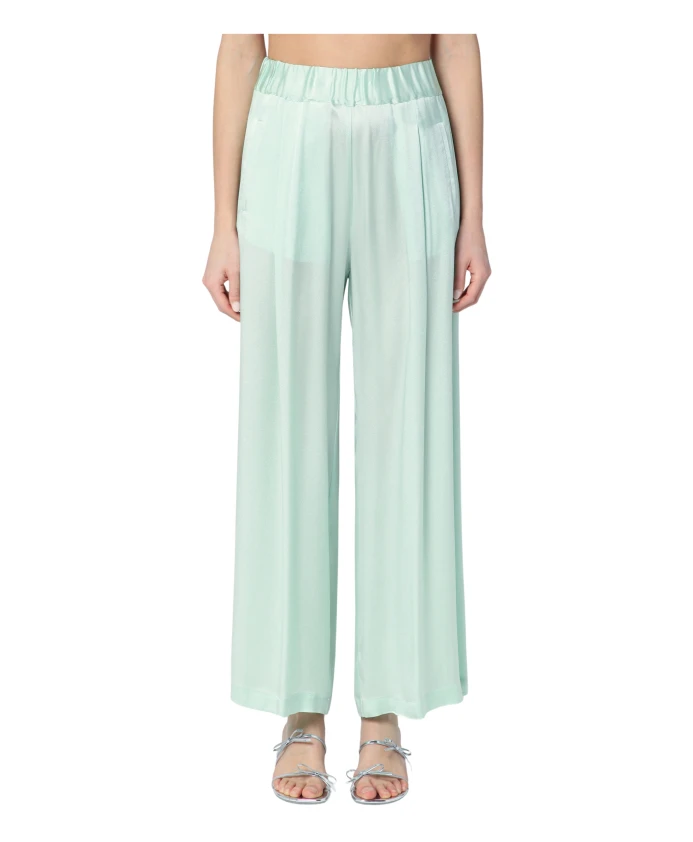 

Элегантные брюки из шелковой смеси Semicouture, зеленый