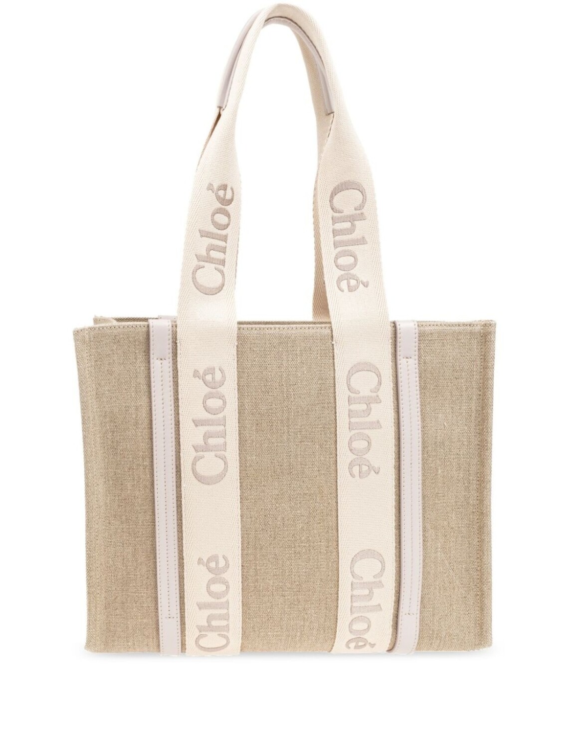 

Chloé сумка-тоут Woody среднего размера, нейтральный цвет