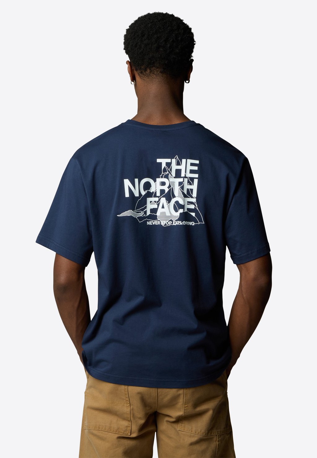 

Футболка с принтом TEE MOUNTAIN SKETCH The North Face, темно-синий