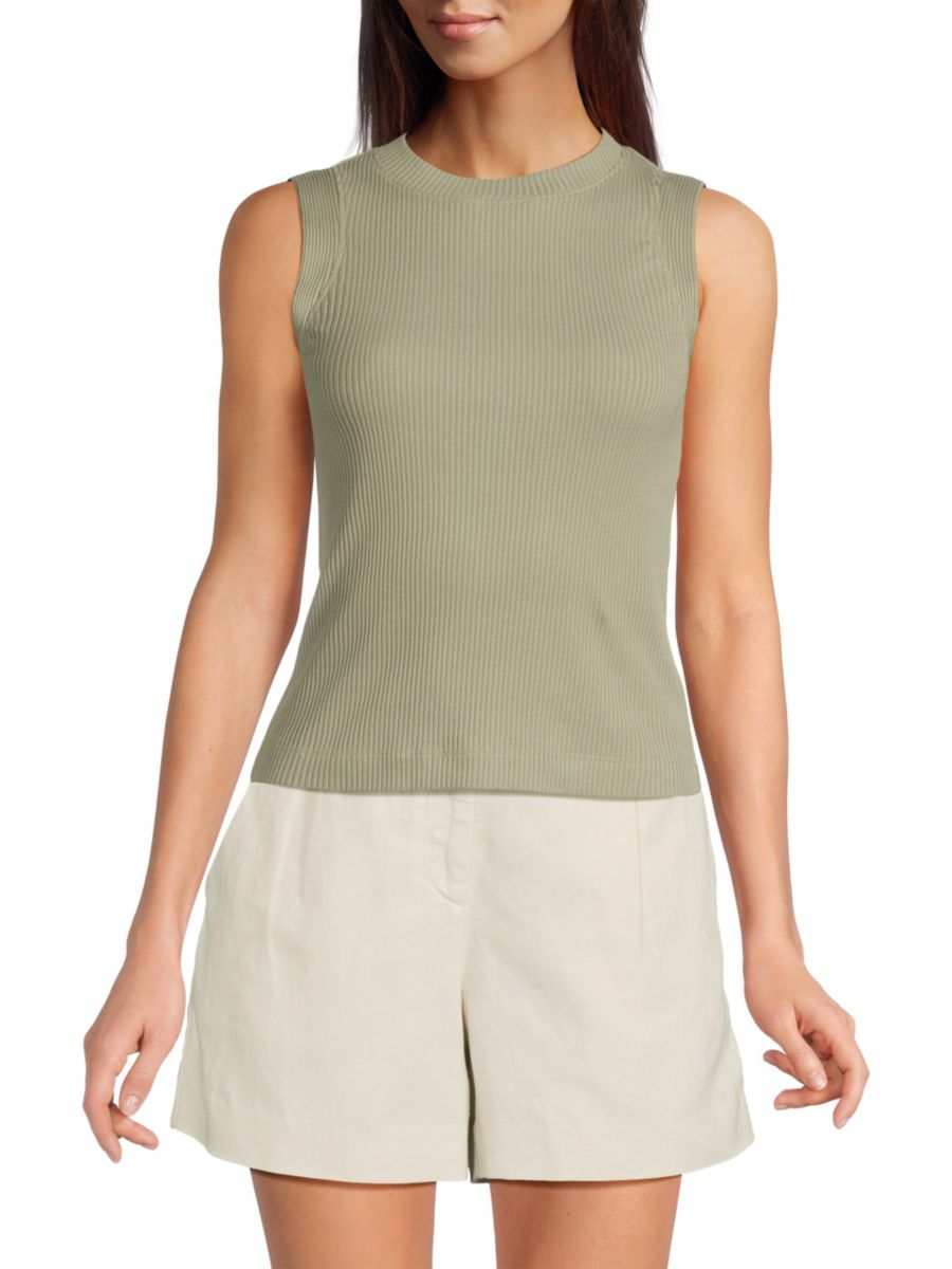 

Майка из хлопка в рубчик Brunello Cucinelli, цвет Light Green
