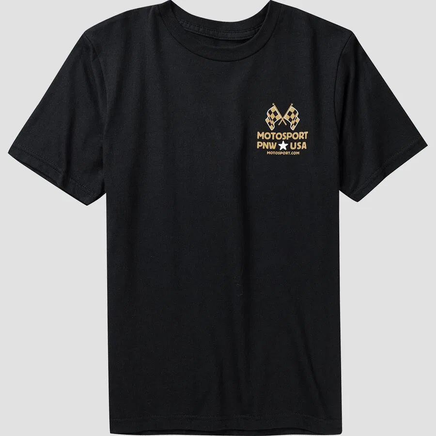 Молодежная футболка PNW USA Motosport, Black — фото 2