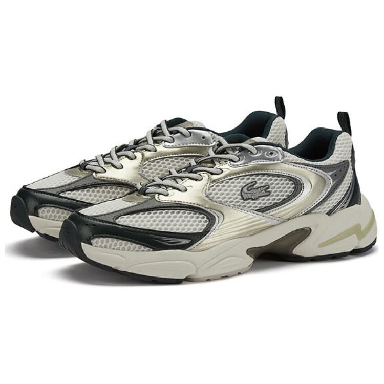 Кроссовки LACOSTE Lifestyle Shoes Men Low-top Beige/Green, зеленый — фото 3