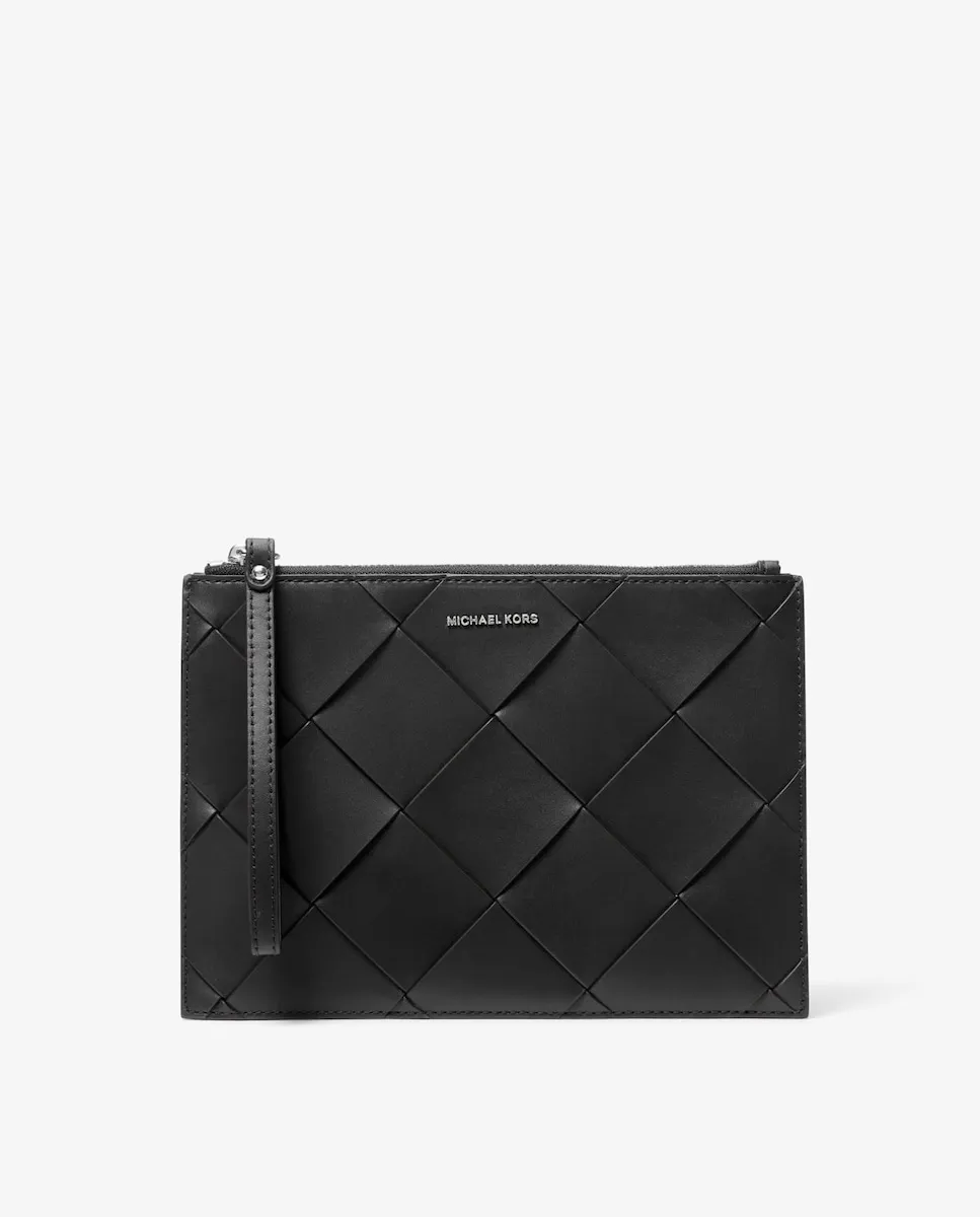 

Сумочка с плетеным кожаным ремешком Michael Michael Kors, черный