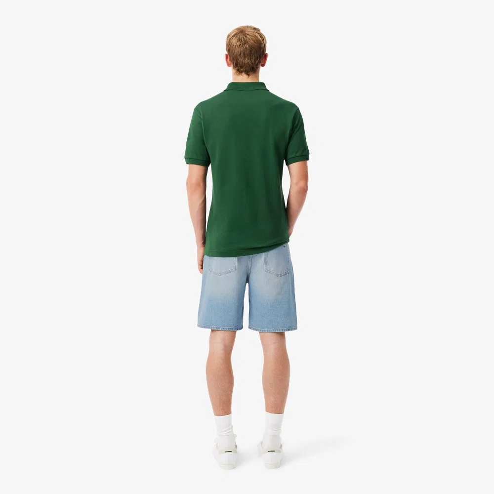 Мужские джинсовые шорты-бермуды светло-синие от Lacoste — фото 3